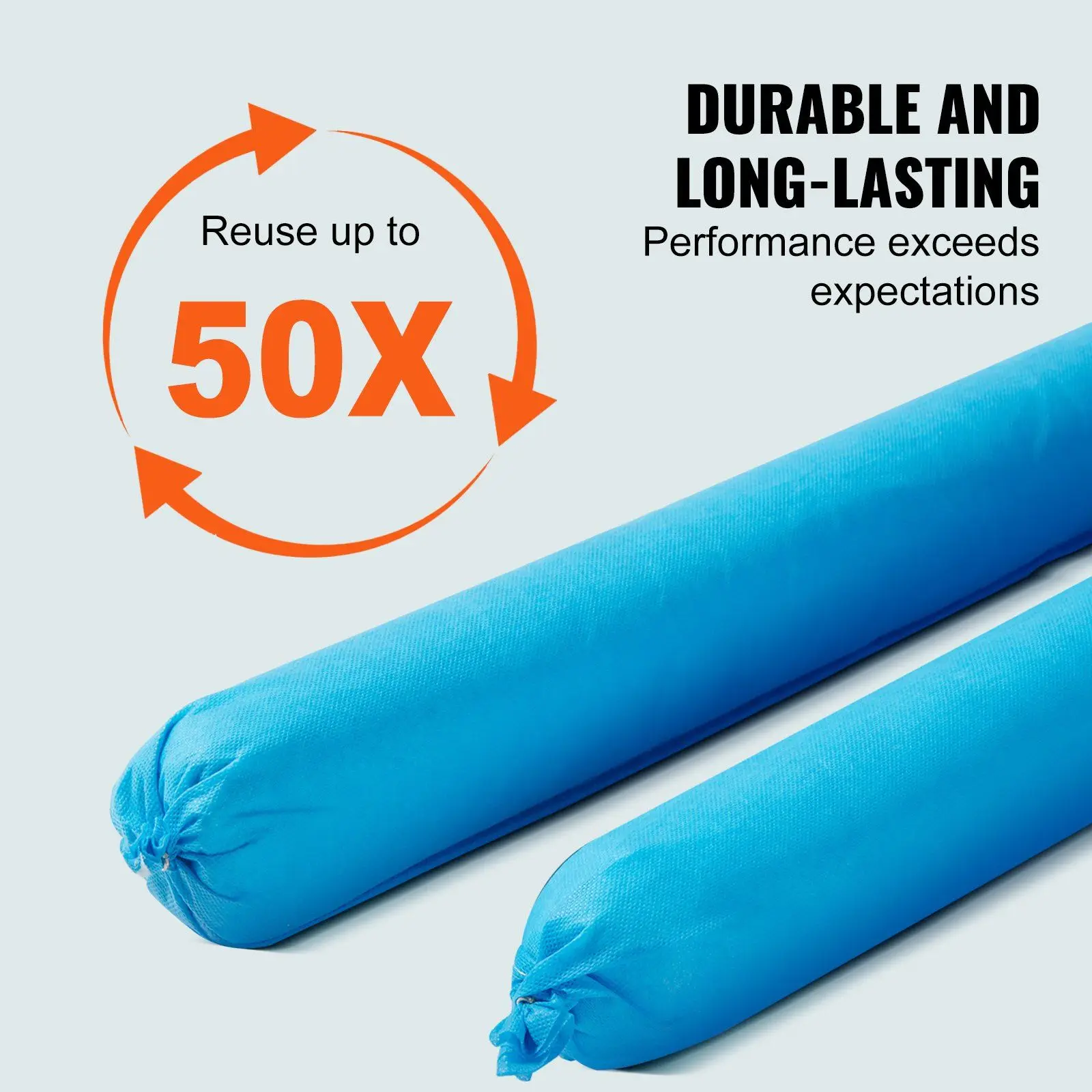 ユニバーサル吸収性ソックス、吸水スネーク 20 ガロン容量、3 インチ x 47.24 インチの防カビ流出防止ソックス、12 個