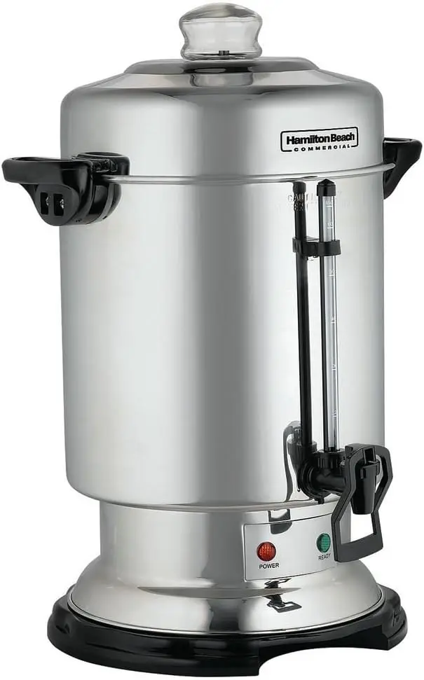 

Commercial Coffee Urn & Hot Beverage Dispenser, 60 Cup Capacity, Polished Stainless Steel (D50065)