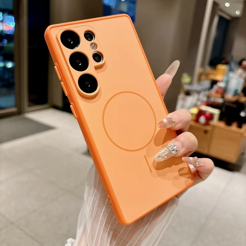 Magnetische TPU-Handyhülle für Samsung Galaxy S26 S25 S24 S23 S22 Ultra S25 Edge S25 S24 FE A37 A56 A17 A55 A26 5G A36 A35 PC-Cover