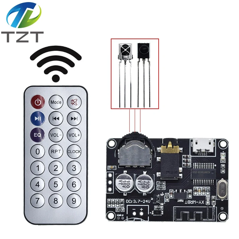 Bluetooth Audio Receiver board Bluetooth 5.0 mp3 lossless decoder board Wireless Stereo Music With Power Amplifier Module