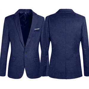Men Formal Business Suit Coat a Black Blue Button Men's Fine Adjust Fashion Blazer Suit Casual Suit Blazer Blazer 6 Main Sales Men's Blazer - №1