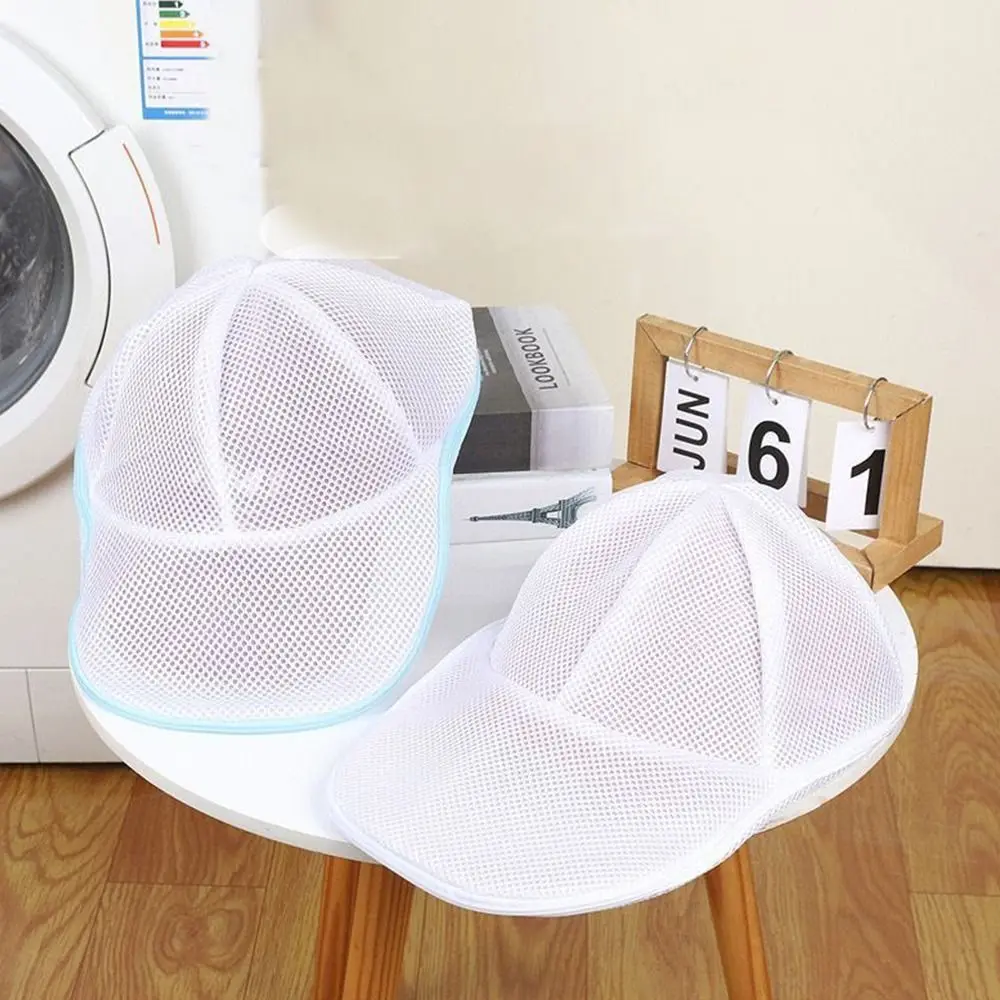 Protector Holder Baseball Cap Washing Cage Polyester Baseball Hat Washer Washer Hat Bag Dishwasher Laundry Wash Bags