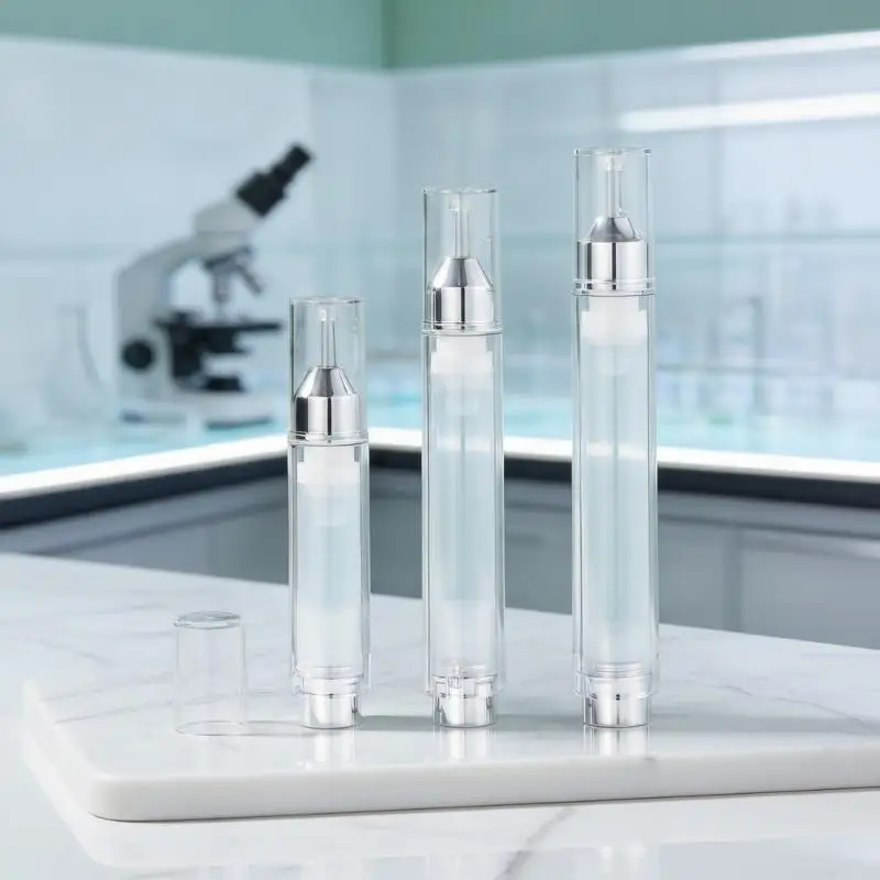 Easy Squeeze Empty Airless Pump Bottle 1Pcs 5/10/15ml Portable Dispenser for DIY Eye Cream Essential Oil Outdoor Travel