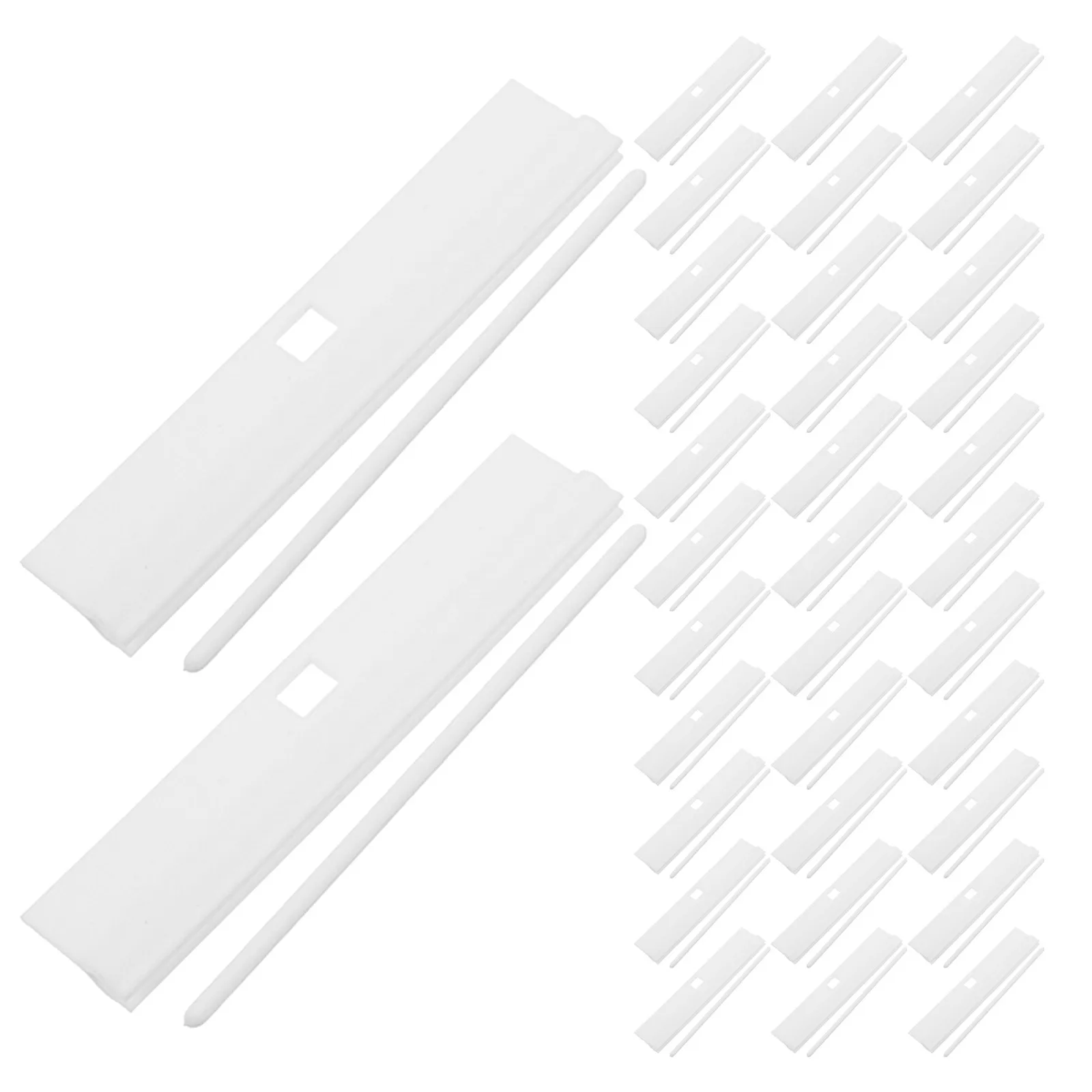 50Pcs Simple Vertical Blind Repair Tabs 89Mm Plastic Vane Savers Curtain Clip Accessories Replacement Slats Window Treatment