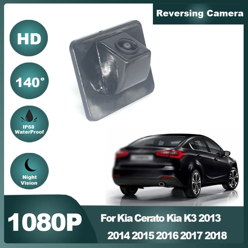 CCD New 140 Degree Fisheye Rear View Camera For Kia Cerato K3 2013 2014 2015 2016 2017 2018  Sedan Car Reverse Parking Monitor