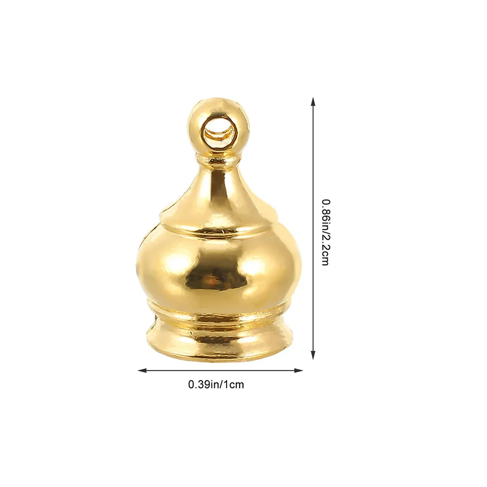 8Pcs Decorative Crown Shaped Lamp Finial Caps M10x1 Threaded Screw Toppers for Lamp Shade Bed Post Accessories Home Craft