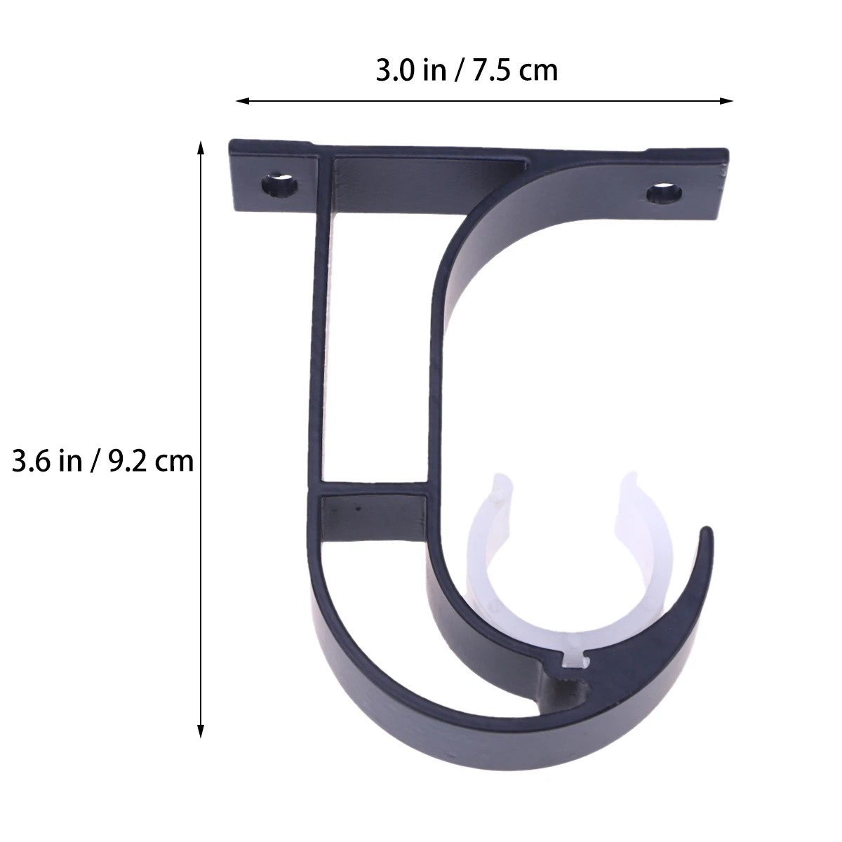 

2pcs Aluminum Alloy Curtain Rod Wall Brackets Thickened Anti-Slip Silicone Pad For Bedroom Living Room Adjustable