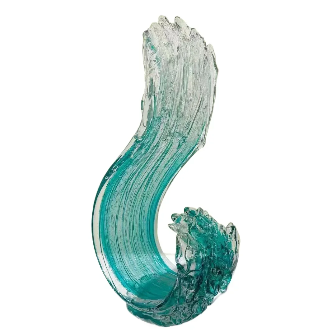 

Modern light luxury simple glazed ornaments restaurant living room entrance countertop glass handicraft decorative ornaments