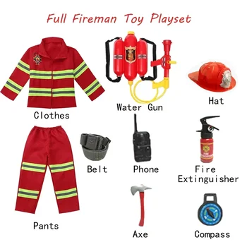Kids Firefighter Costume Set 1