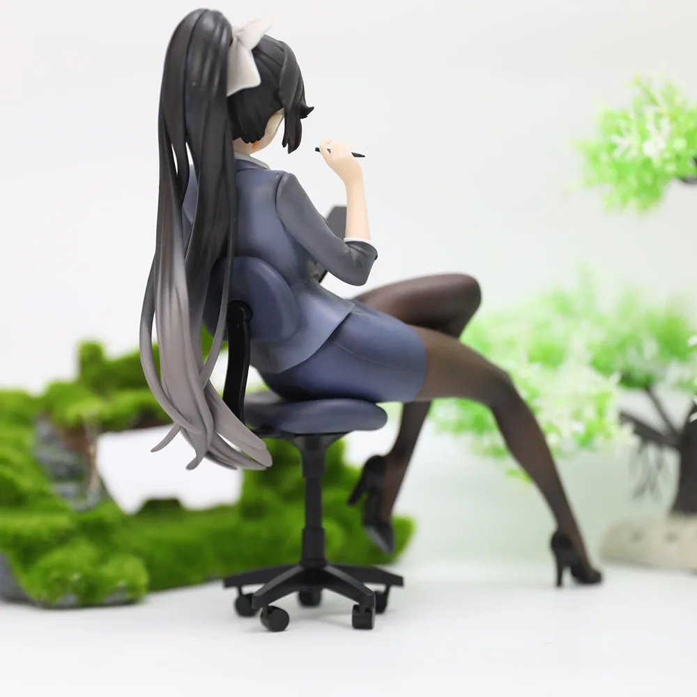 18 سنتيمتر سكرتيرة تاكاو أزور لين الشكل لطيف أنيمي فتاة نموذج رف الكتب عرض ديكور تحصيل المشهد الشكل تحصيل هدية