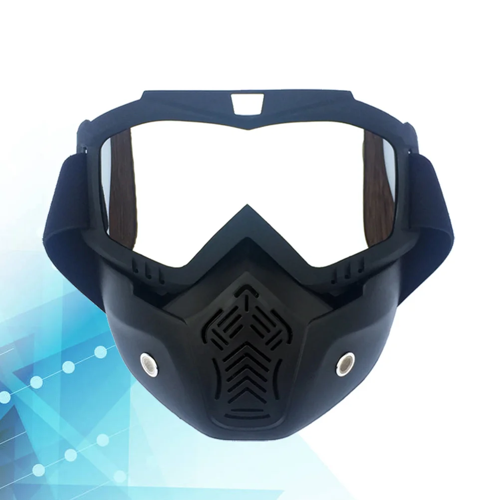 Snowboard Goggles Motorcycle Face Mask Motorbike Lens Detachable Glasses