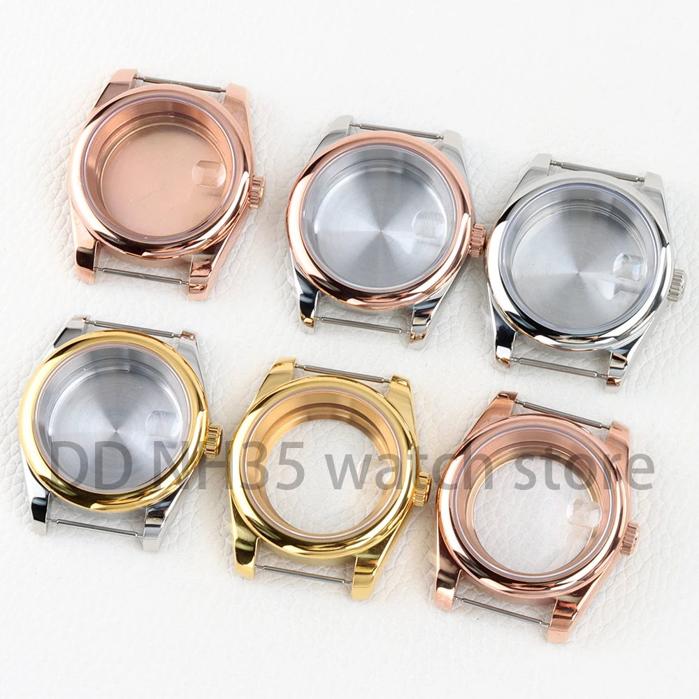 

Sapphire Glass 36/39mm NH35 Case Round Edge Bezel 316L Stainless Steel Waterproof for DATEJUST NH35 NH36 Movement 28.5mm Dial