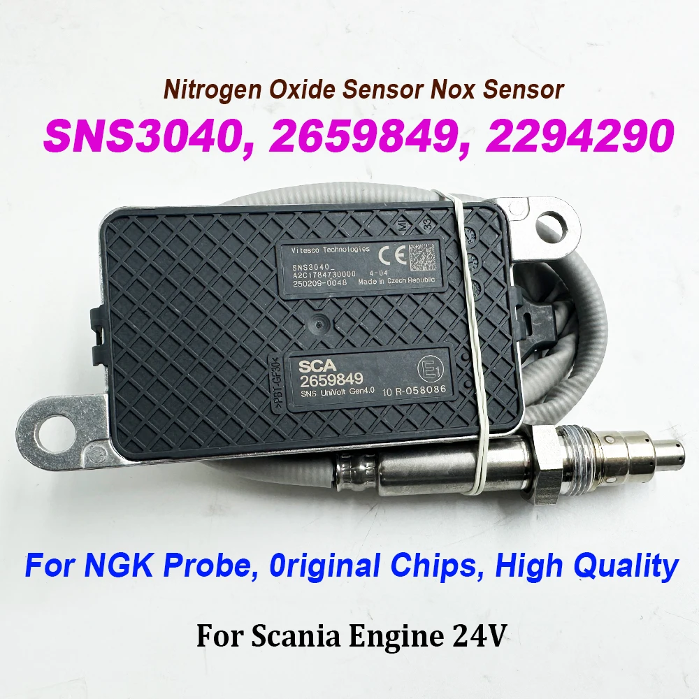 

2659849 SNS3040 Nitrogen Oxide Sensor High Quality Chip For NGK Probe 2294290 2064768 2247380 2296800 2659850 For Scania