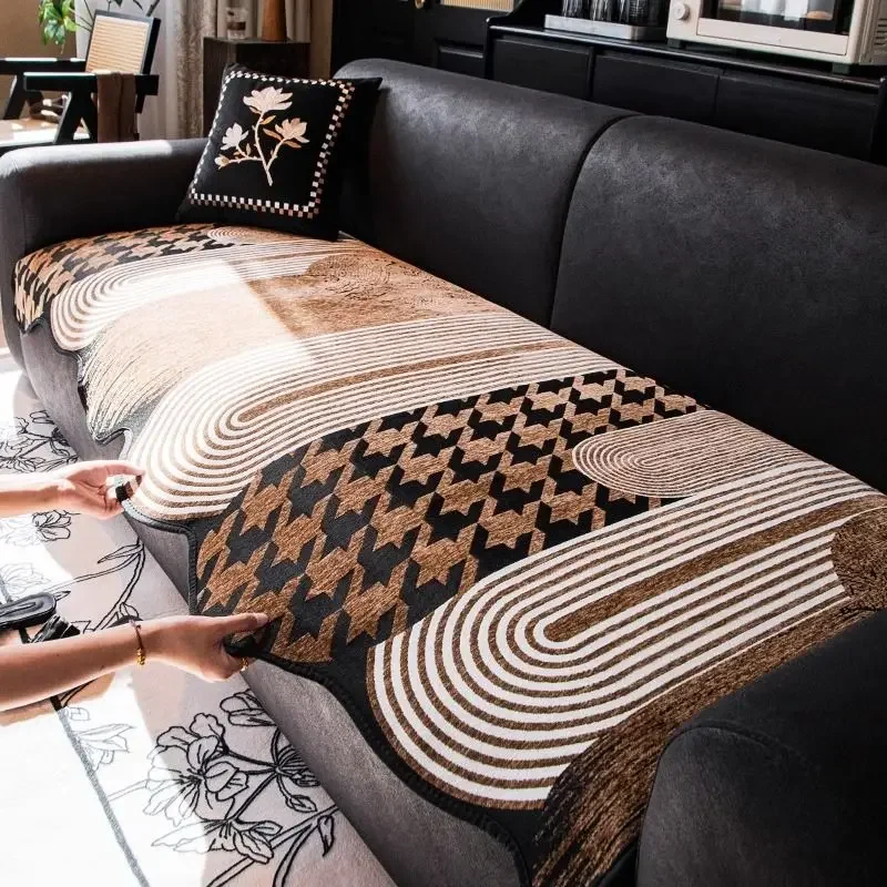 

Irregular Chenille Sofa Cushion New Four Seasons Universal Alien Advanced Anti Slip Sofa Cushion Cover Fabric Couch Cover