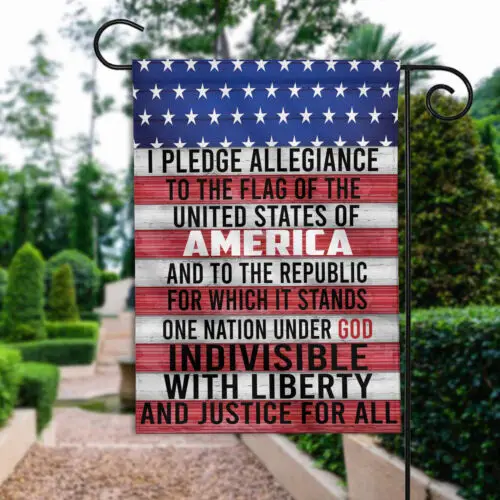 Двусторонний флаг I Pledge Allegiance, флаг 4 июля, флаг ко Дню независимости DHH