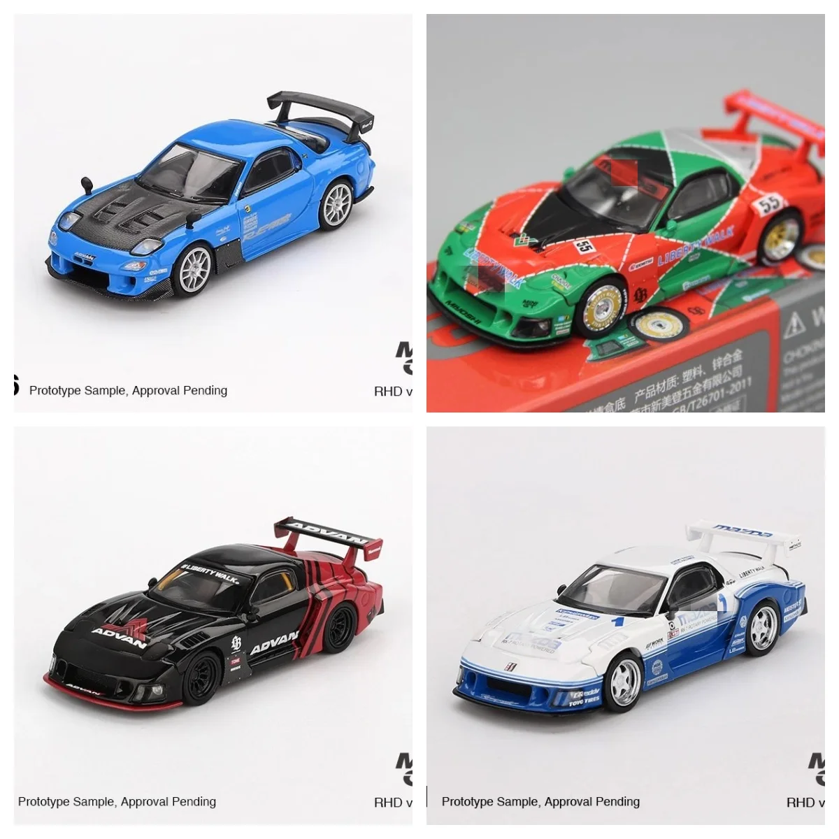 

Mini gt Rx-7 Lb-Super Sihouette Re Amemiya 20B NA 3ROTOR-7 Advan 787b Diecast Model Car Collection Limited Edition Hobby Toys