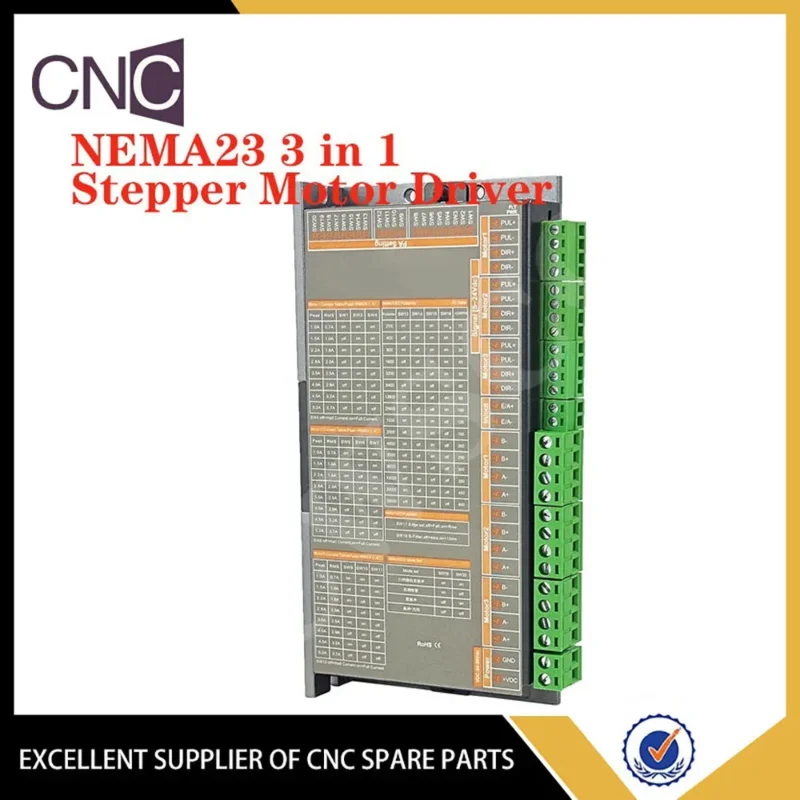 New NEMA23 3-in-1 Stepper Driver 3-axis Motor Controller Supports Single Double Spontaneous Pulse and Auto Detec