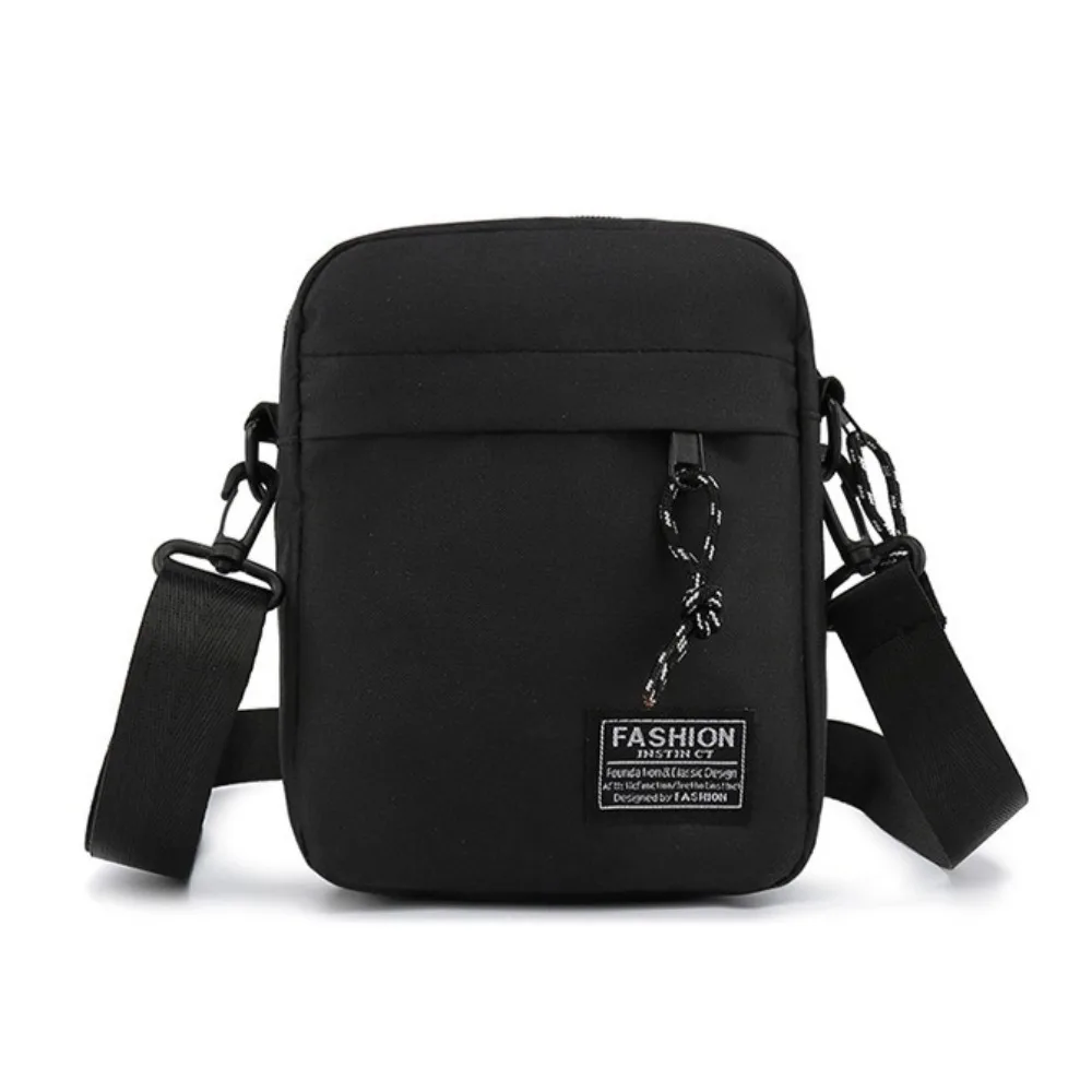 حقائب كتف عصرية متعددة الوظائف للرجال من القماش حقيبة الهاتف المحمول حقيبة رياضية كاجوال مربعة حقيبة كروس صغيرة خفيفة الوزن