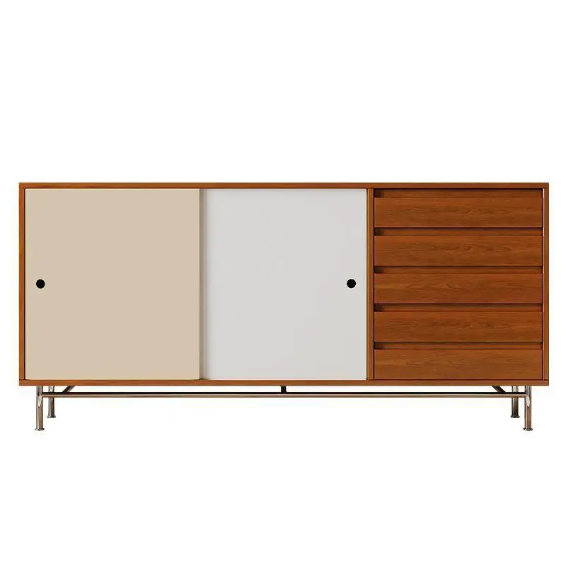 Nordic style dining side cabinets, solid wood side cabinets, sundries, small items, sorting and storage