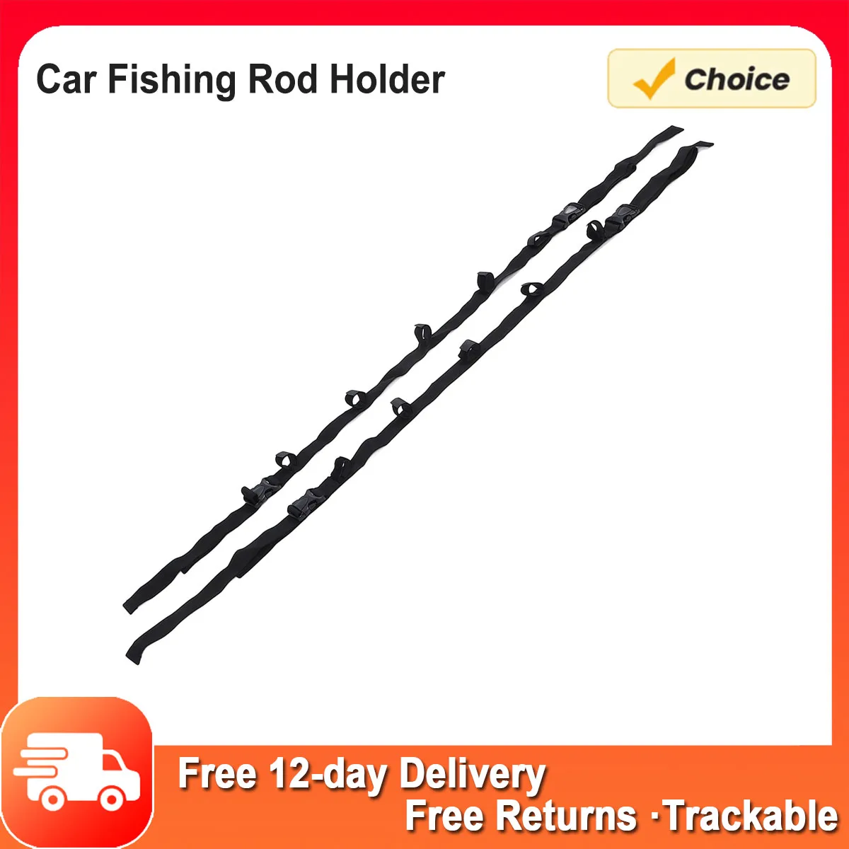 

Автомобильный держатель для удочки, автомобильный держатель для удочки от 140 до 200 см, регулируемый универсальный нейлон, 1 пара, экономия места для хэтчбека