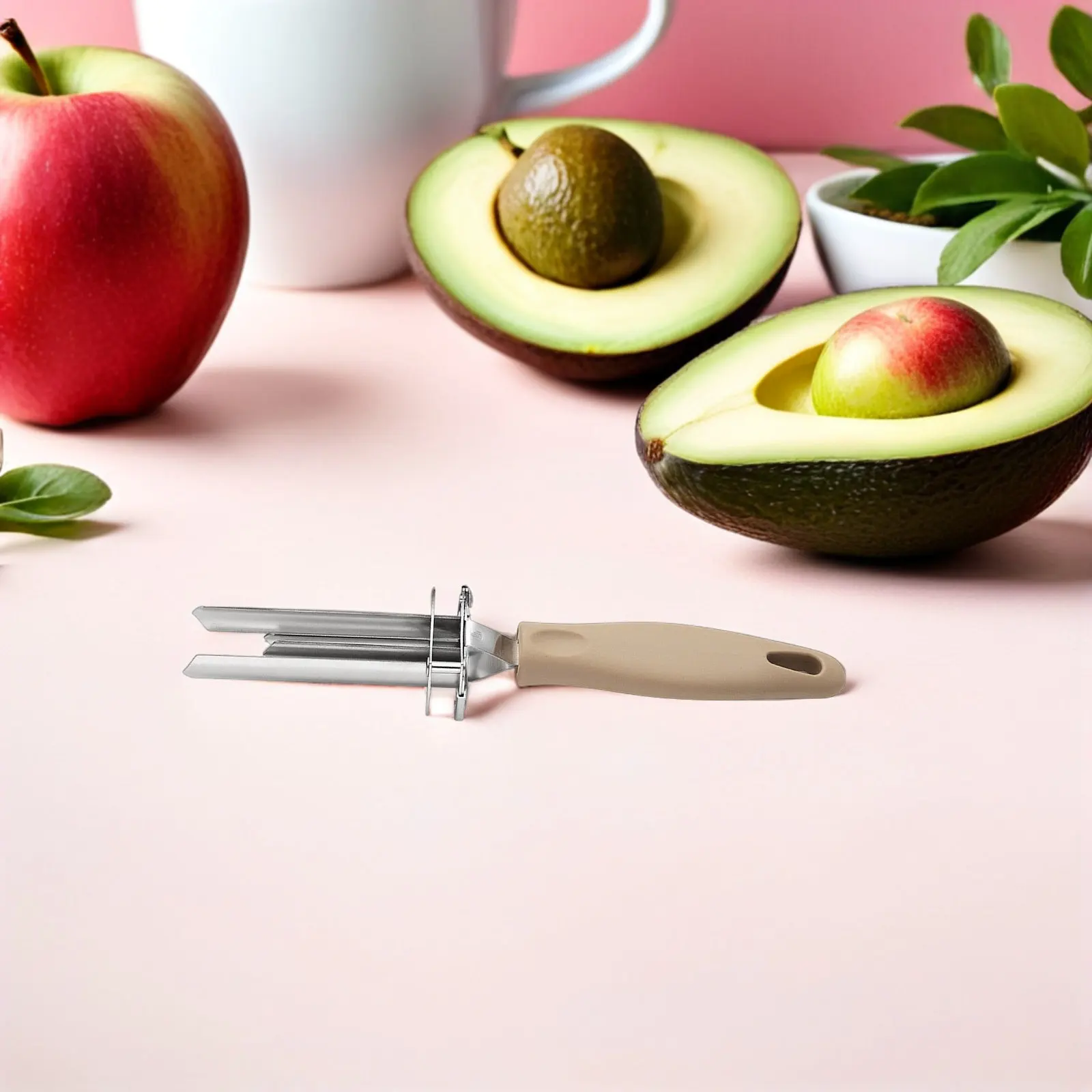Corer Remover Adjustable Diameter Bell Pepper Corer Fruit Vegetable Peach Pitter Extractor Kitchen Gadget Dishwasher Safe