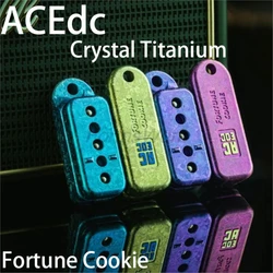 ACEdc Crystal Titanium Fortune Cookie Unlimited Push Slider Fidget Spinner Cool Fidgets Slider Fidget Toy