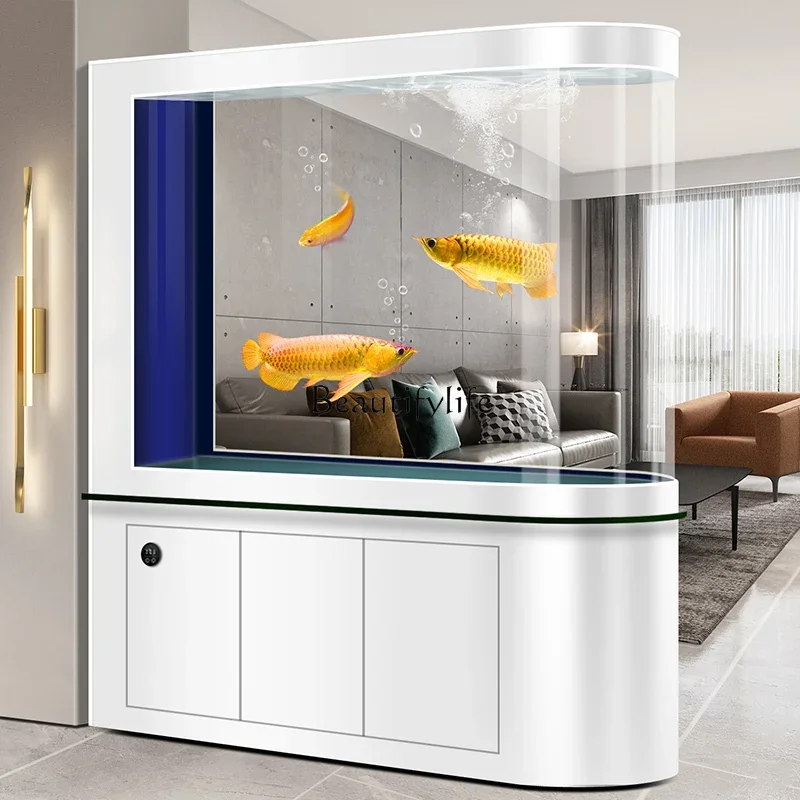 

Экранный аквариум, безводный креативный аквариум-перегородка для гостиной, аквариум для золотых рыбок, средний и большой