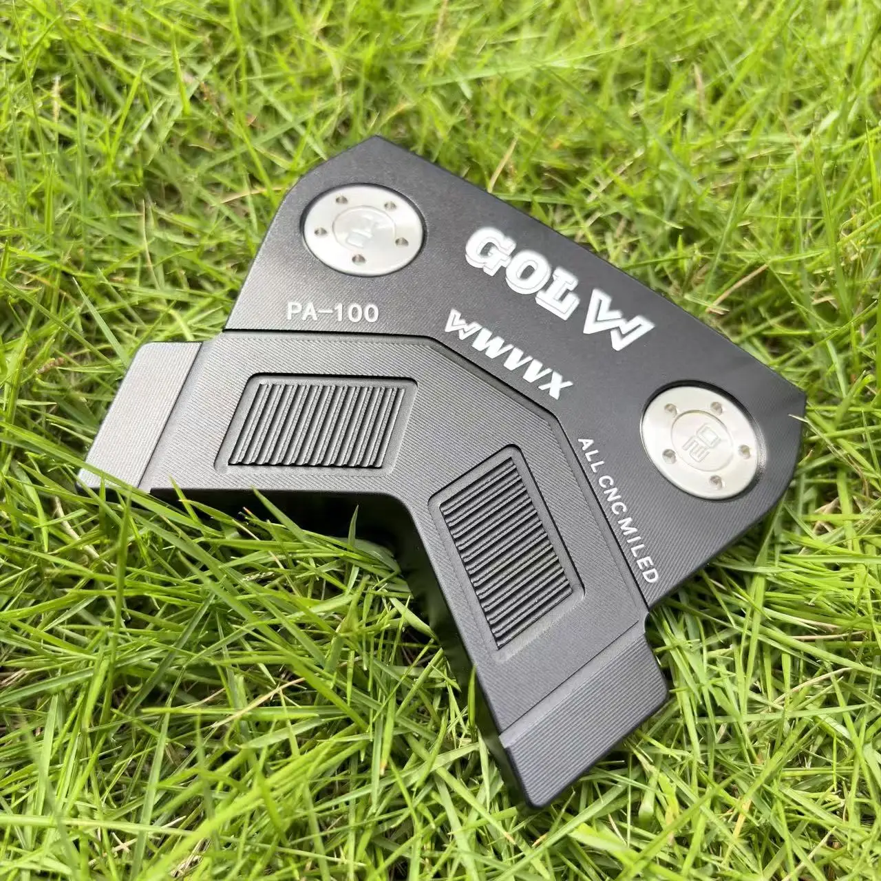 WVVX PA-100 Golf Putter Head All CNC Milled 6061 Aluminum Matte Black Right Hand Club Head Only Without Shaft Grip