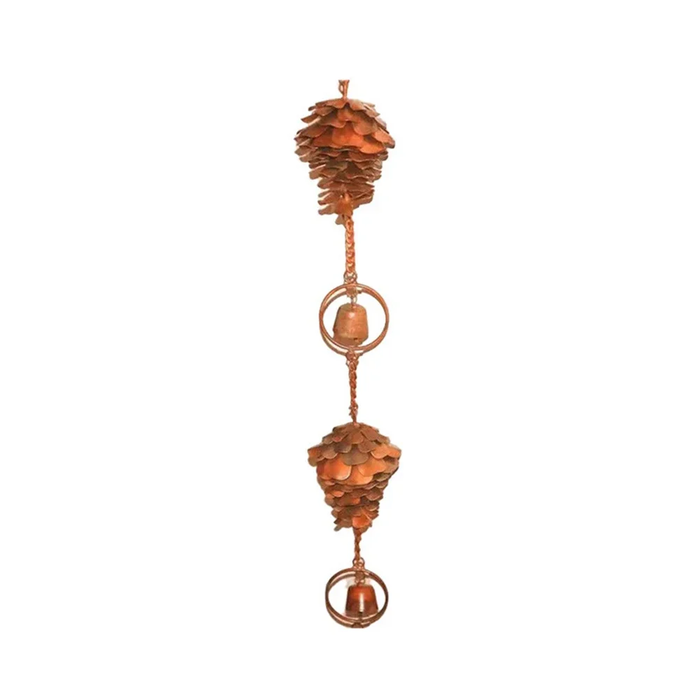 

For Courtyards As Shown Pinecone Rain Chain Metal Decoration Elegant Architectural Decoration Exquisite Craftsmanship