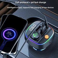Bluetooth 5.3 FM Transmitter Handsfree Car AUX Radio Modulator MP3 Player with 22.5W & PD30W Fast Charge Adapter Car Accessories