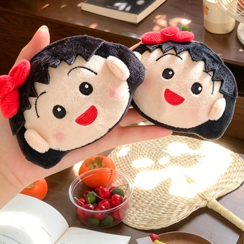 Cute Chibi Maruko Chan Plush Keychain Cartoon Plush Toy Kawaii Car Backpack Accessories Creativity Anime Peripherals Couple Gift view 6