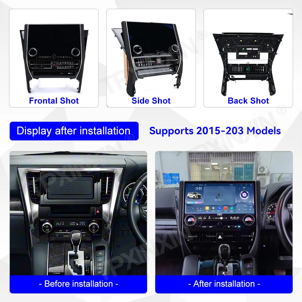 كوالكوم 8 النواة راديو أندرويد لتويوتا Vellfire 2015 ~ 2023 الوسائط المتعددة لتحديد المواقع والملاحة ستيريو سيارة نظام ذكي رئيس وحدة #2