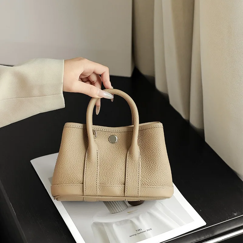

2025 New Genuine Leather Tote Bag for Women Designer Luxury Crossbody Bag Cute Stylish Garden Small Unique Shoulder Bag