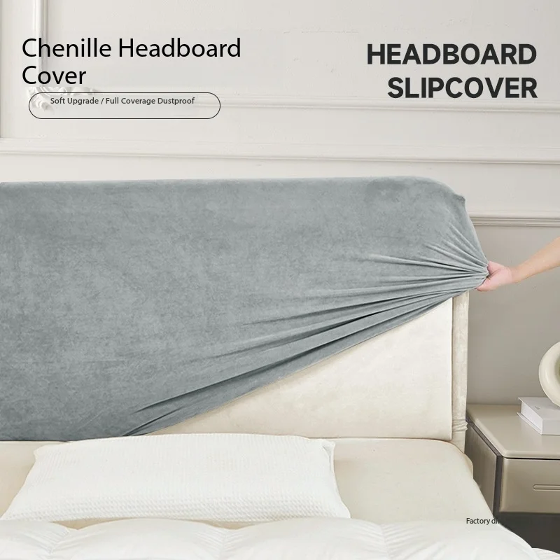 Home Textile Slipcovers Chenille bedside cover ins windproof cat scratch bedside soft cover cover ugly 2025 new protective cover