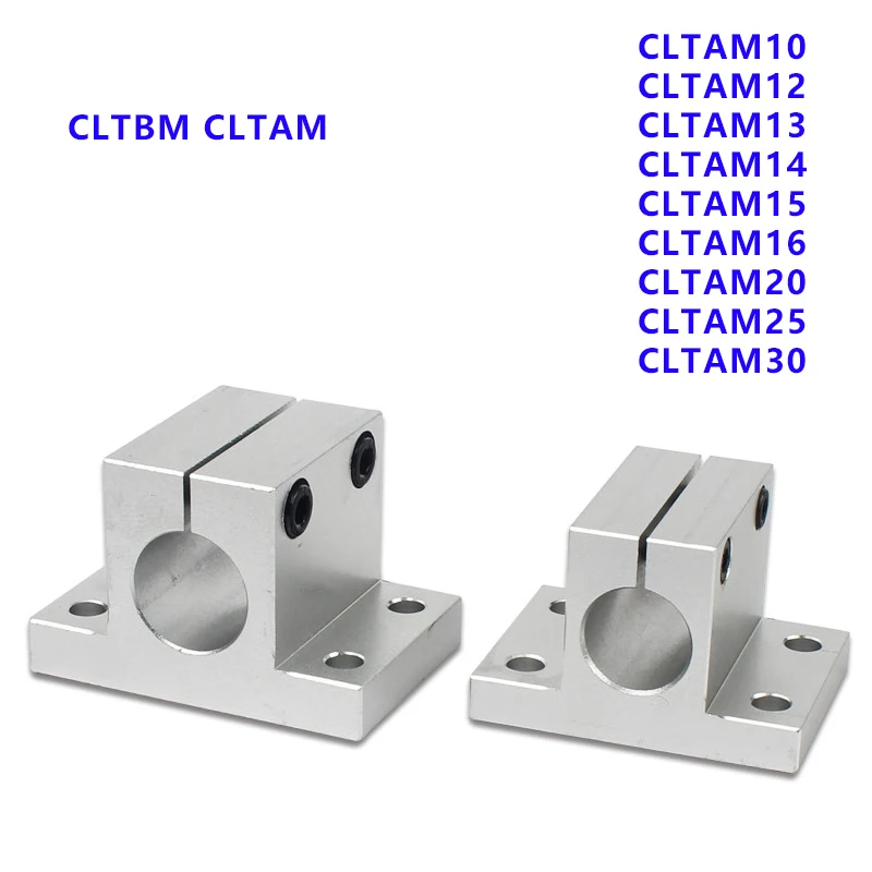 2pcs CLTBM CLTAM Side Mounted Linear Shaft Support CLTAM10 12 13 14 15 16 20mm 25mm 30mm Guide Shaft Support Fixed Bracket