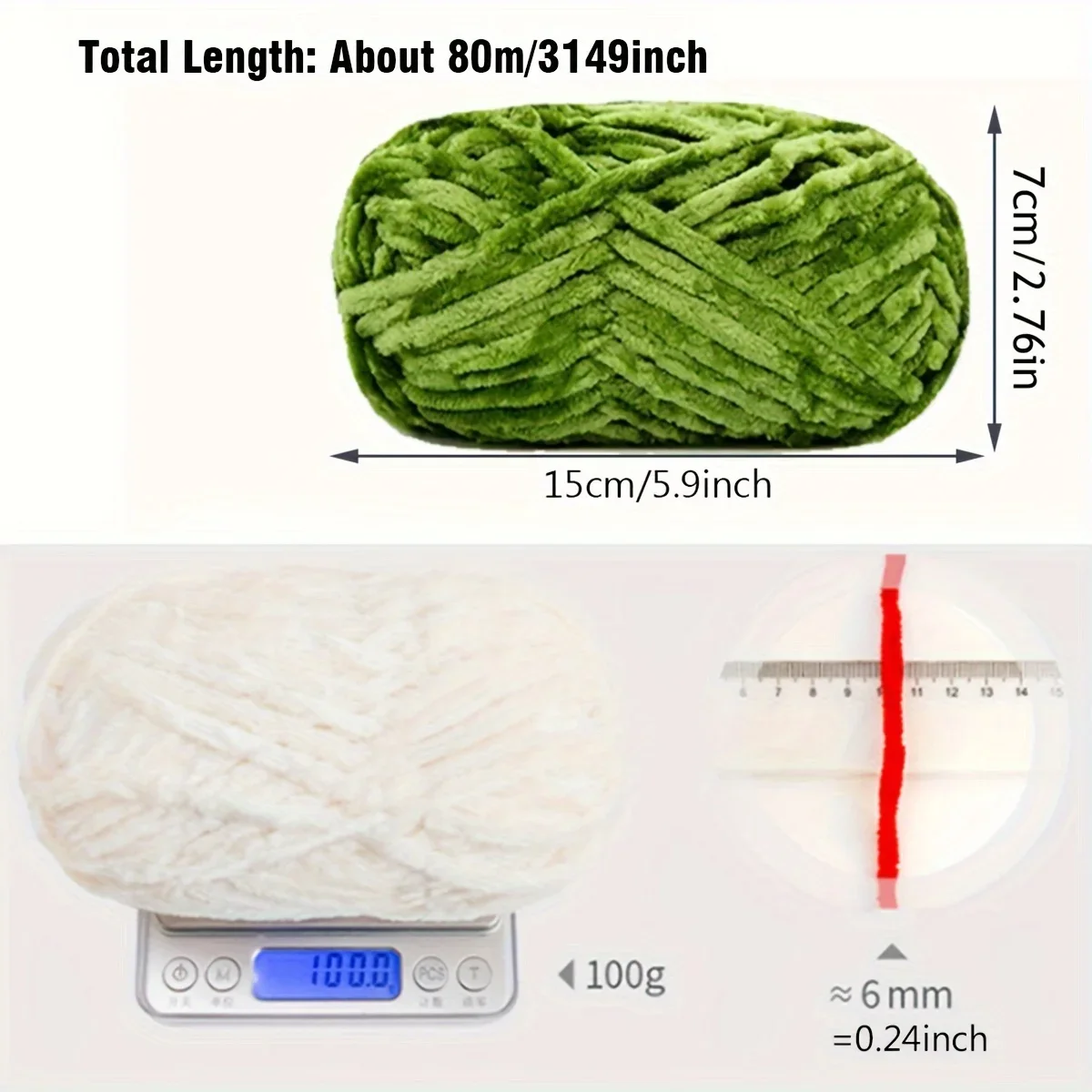 2pcs X100g Fleece Chenille Knitted Multi Color Handmade Yarn Balls Super Soft Velvet Yarn Chunky Blanket Yarn