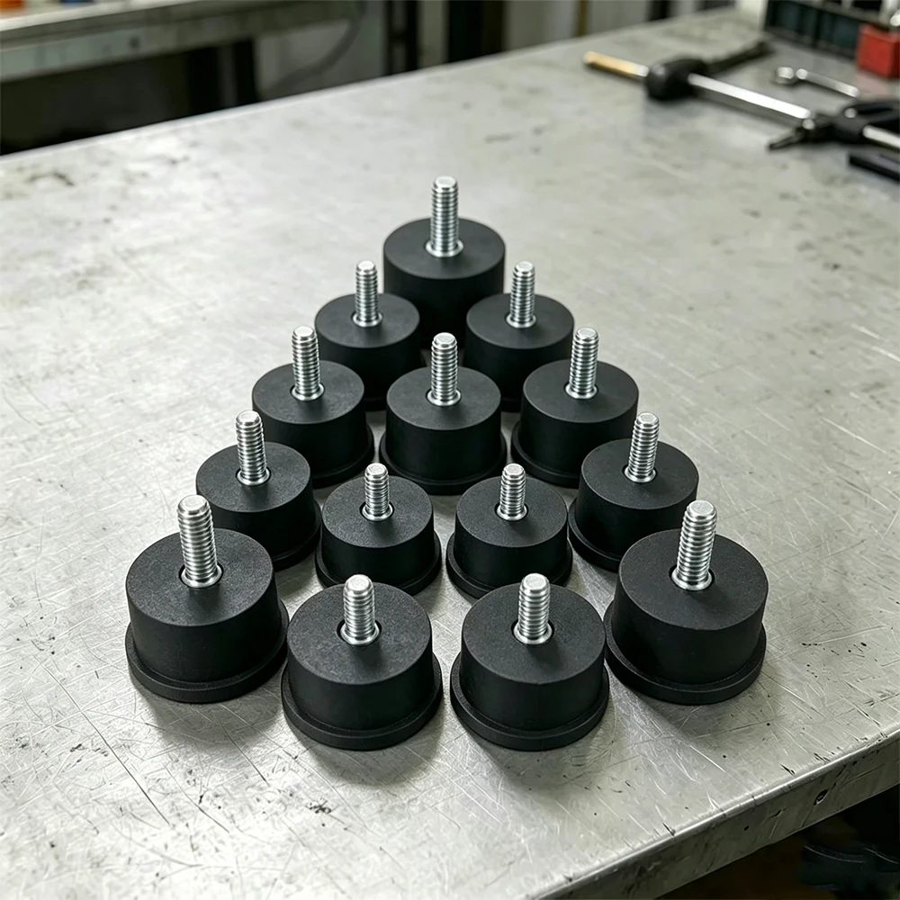 1Pcs M10 M12 M16  Male-Female Thread Rubber Shock Absorber Crash Pad VD-Type Damper Anti Vibration Isolation Mount 50-100mm
