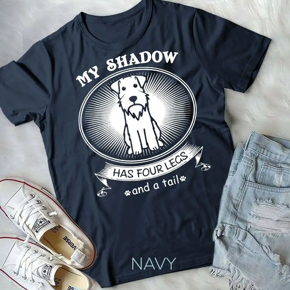 Miniature Schnauzer TShirts My Dog is My Shadow Funny Gift Unisex T-shirt