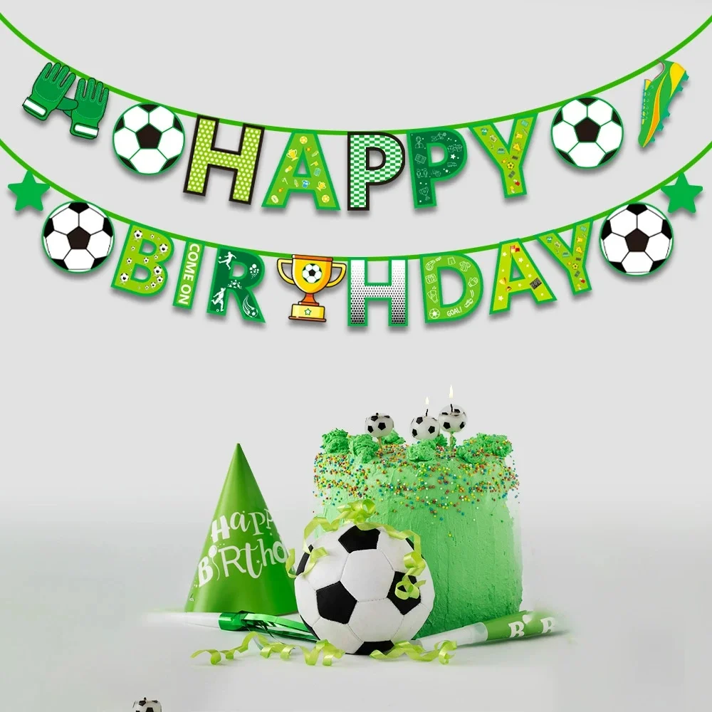 Soccer-Themed Birthday Party Banner - for Indoor/Outdoor Celebrations, for Sports-Themed Events, Soccer Birthday Decorations