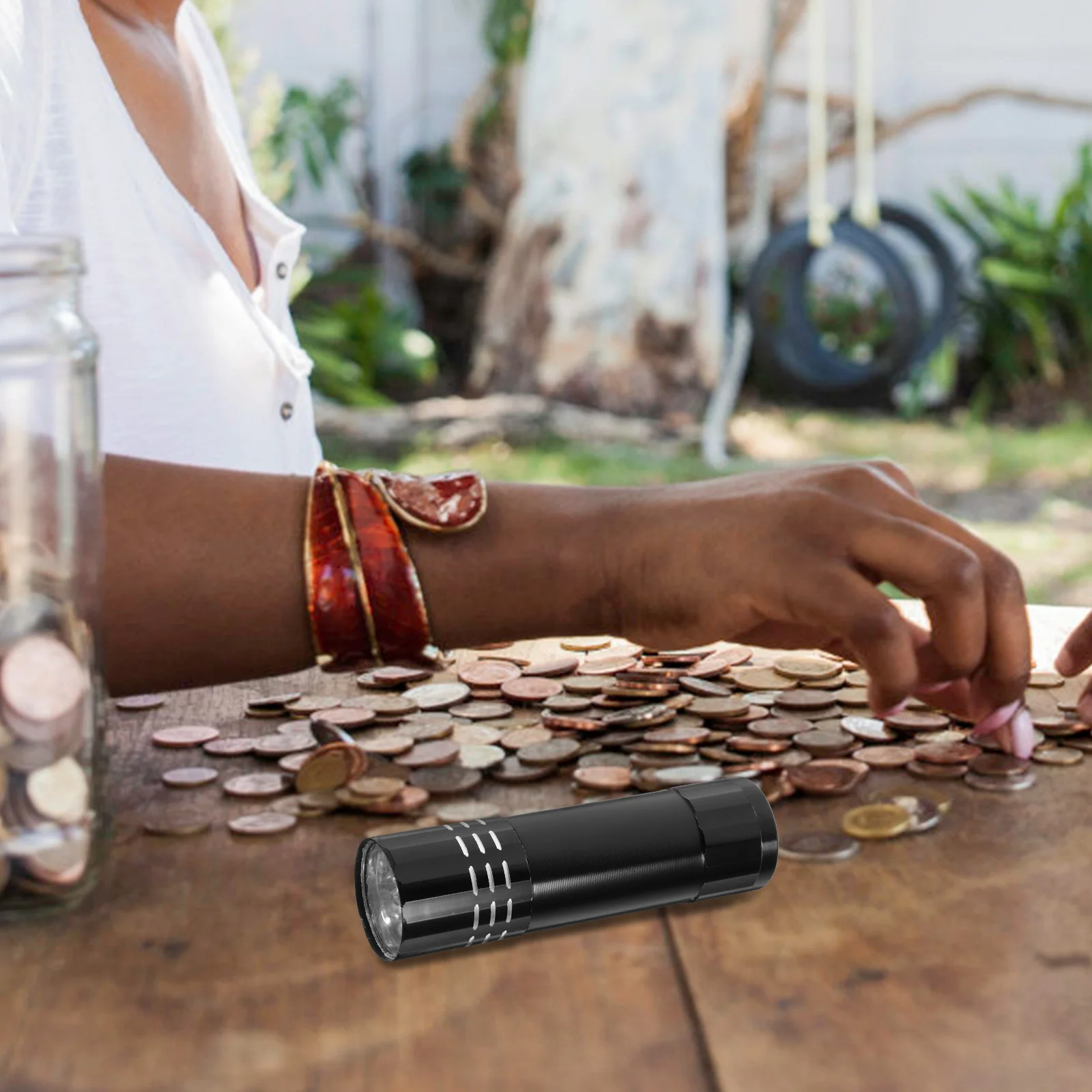 

Jewelry Flashlight Secret Container to Hide Money Coins Storage Safes Home