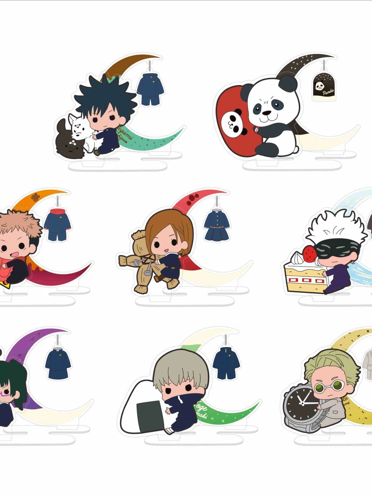 애니메이션 주술회전 이누마키 토게 후시구로 메구미 쿠기사키 노바라 코스프레, 아크릴 스탠딩 사인, 절묘한 섬세한 분위기