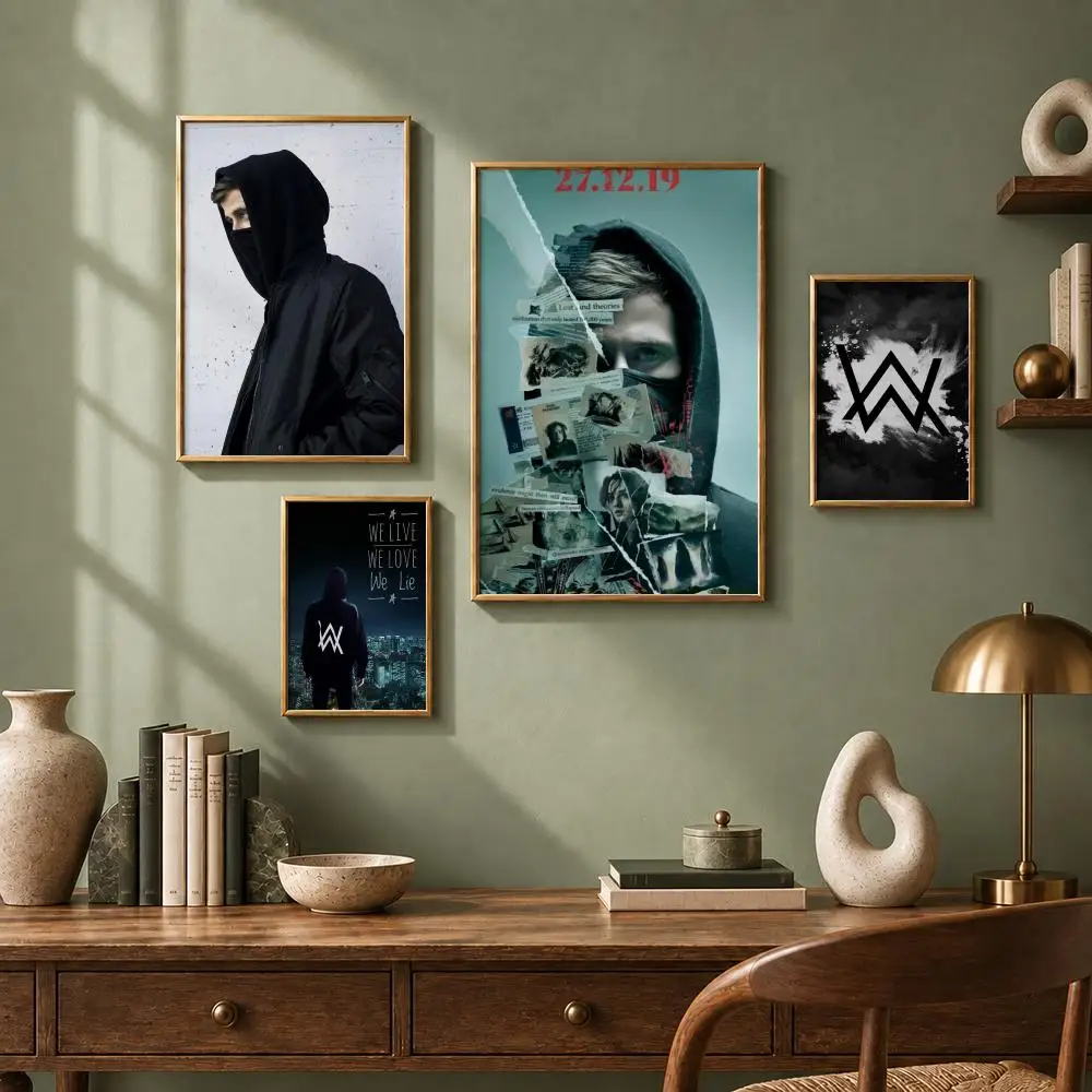 Trending DJ A-Alan WalkerS Poster HD Self-Adhesive No Residue After Removal Ideal for All Kinds of Wall Decor