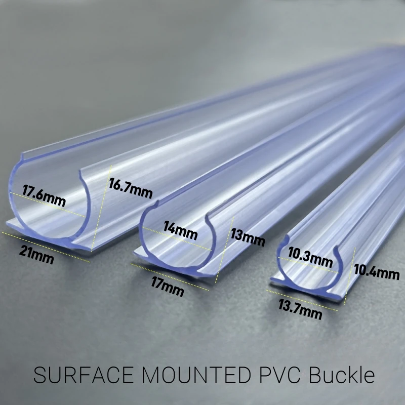 Round Tube LED Plastic Profile Diameter 10/15/20mm Channel Bracket For Neon Strip Lights Surface Mounted Ribbon Lamp Fixing Pipe