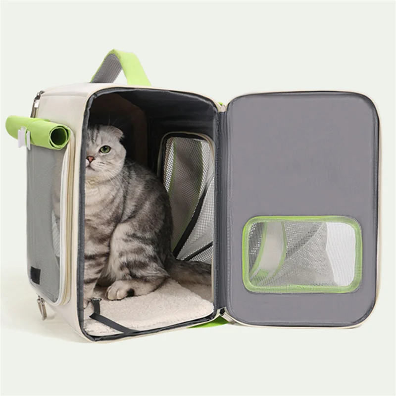 

A43T Расширяемый дышащий складной рюкзак для кошек, большая вместительная сумка-переноска для кошек, портативная дорожная сумка для домашних животных, костюм 7,5 кг