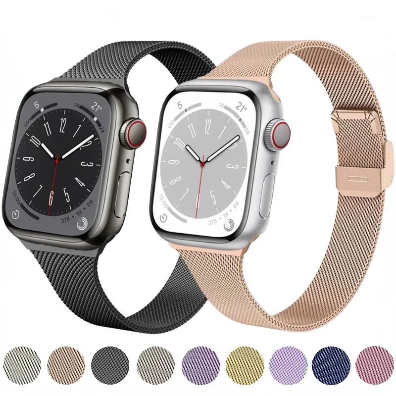 سلم المعادن ميلانو حزام ل سوار ساعة أبل Ultra2 49 مللي متر 10 46 مللي متر 42 مللي متر سوار حزام iWatch 9 8 7 6 5 4 SE 45 مللي متر 41 مللي متر 44 مللي متر 40 مللي متر