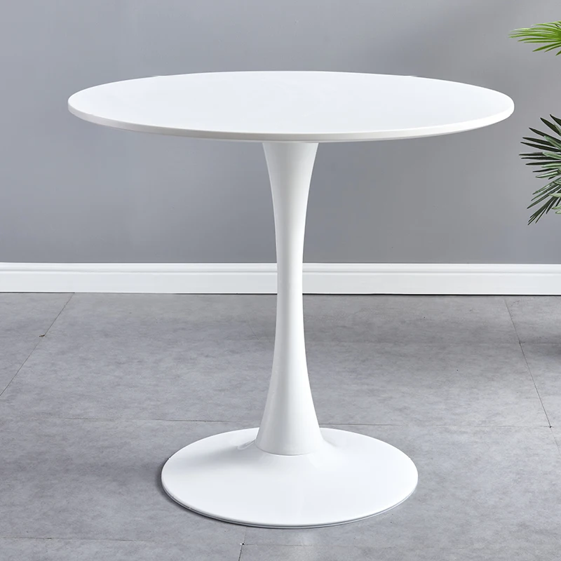 Modern White Round Table Combination, Lazer Tea Table and Chair Set, Simples Home Varanda e combinação de cabeceira