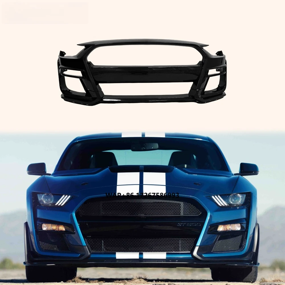 

For Ford Mustang Shelby GT500 18-23 Only Carbon XSJ Style Front Bumper Body Kits