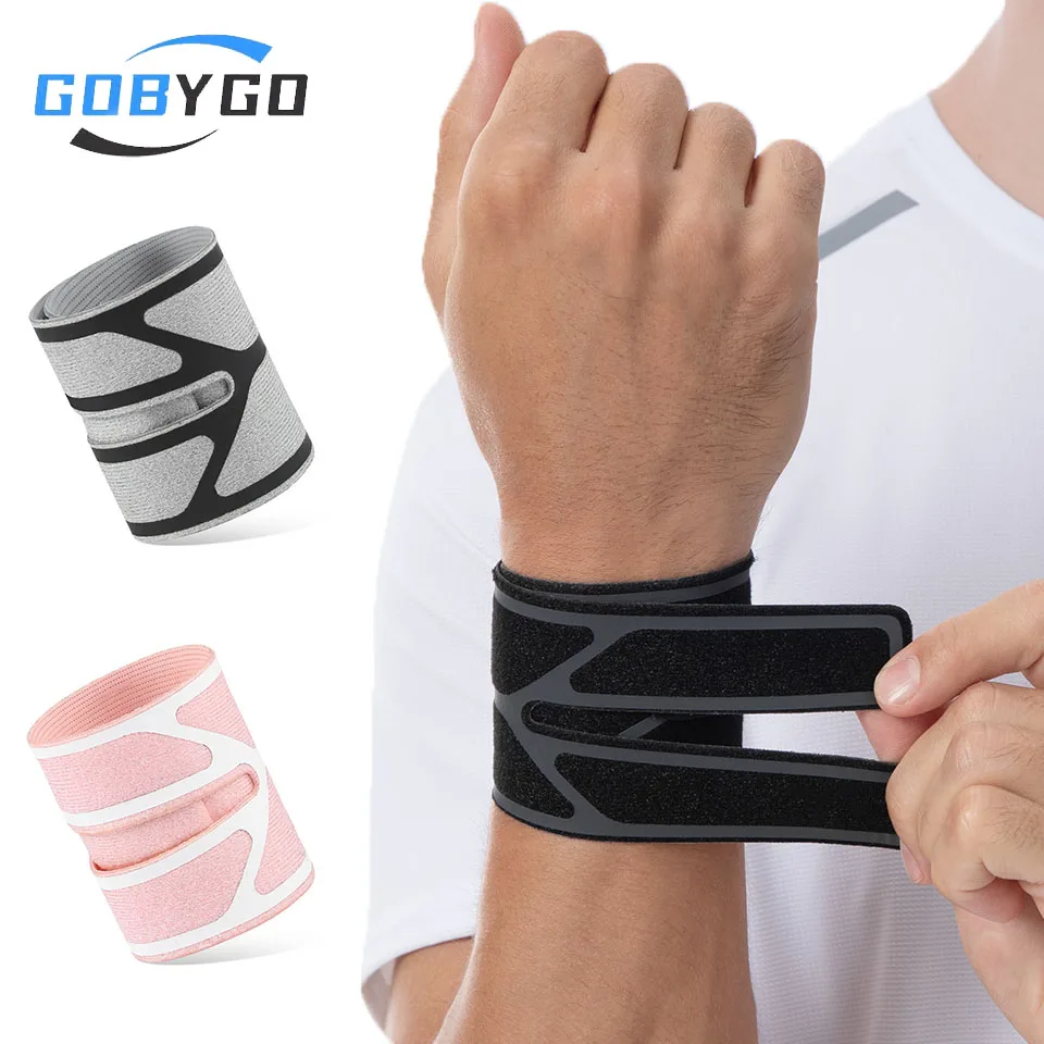 GOBYGO 1Pcs Wrist Guard Breathable Pressurized Prevent Sprains Fix The Joint Wristband Running Cycling Sports Wrist Guard Unisex