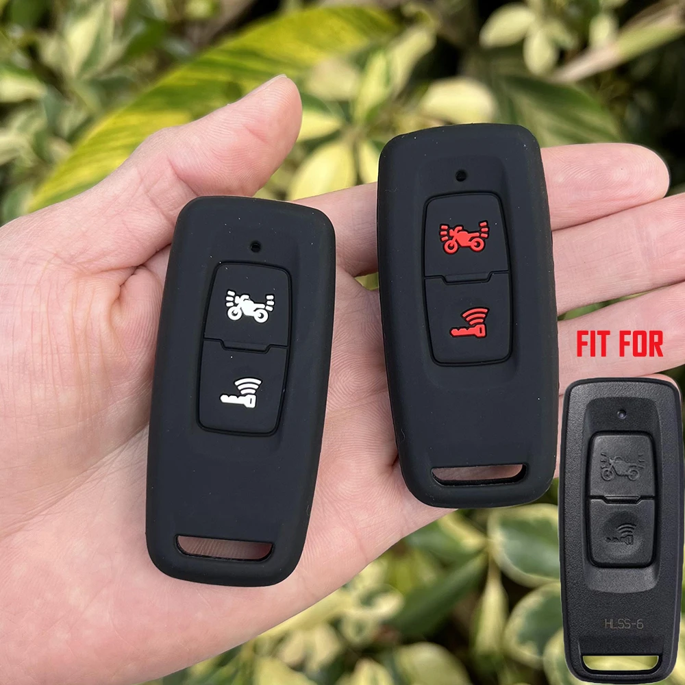 Silicone Key Cover Shell Motorcycle Key Case for HONDA PCX160 VISION SH350 PCX 160 3 Button Remote Key Protector Holder Keychain