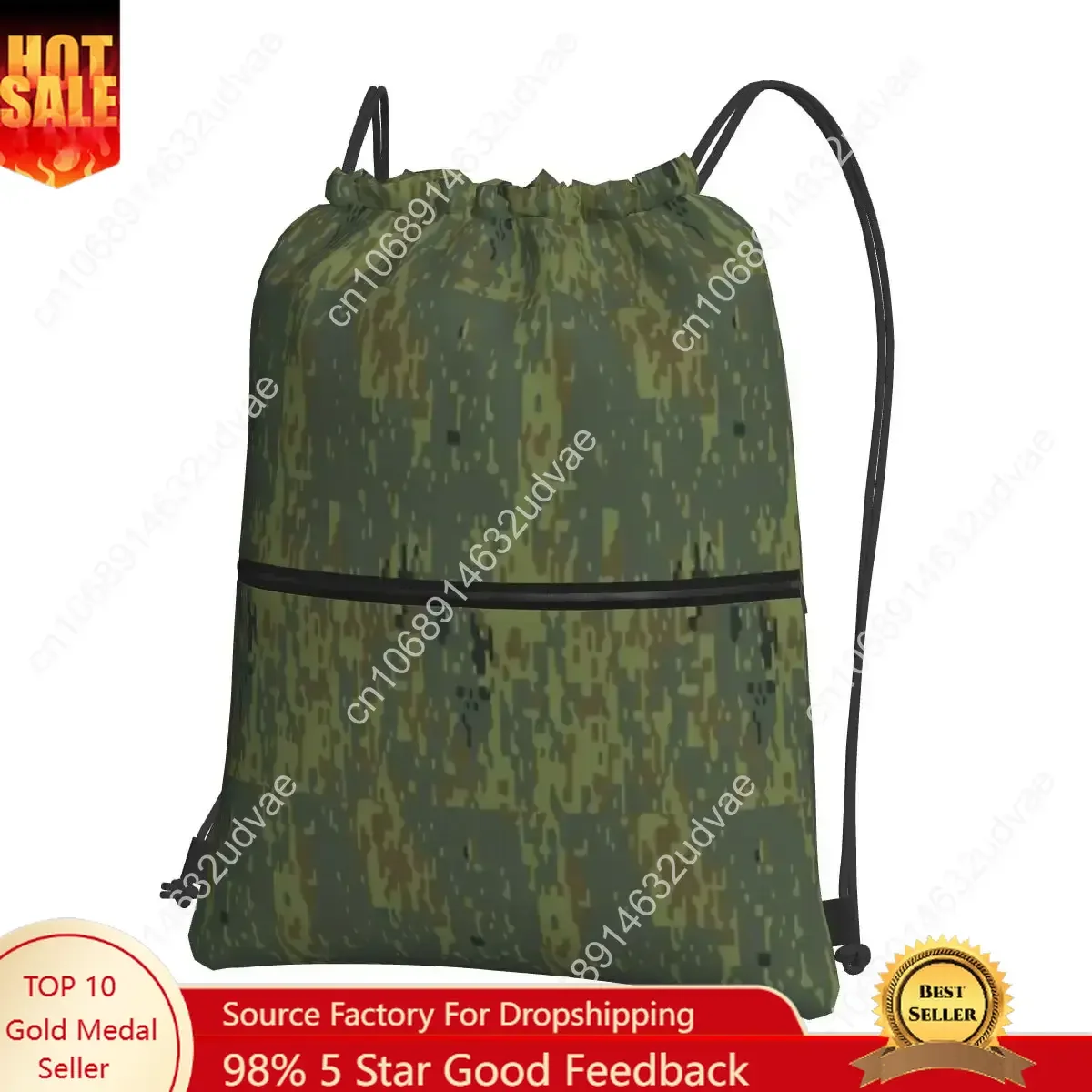 Russian Woodland Camouflage Backpacks Drawstring Bag Multi-function Drawstring Bundle Pocket Book Bags For School Students